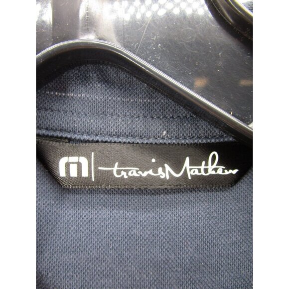 Travis Mathew Polo Shirt Medium Golf Pullover Logo Rugby Pocket Preppy - Picture 10 of 13